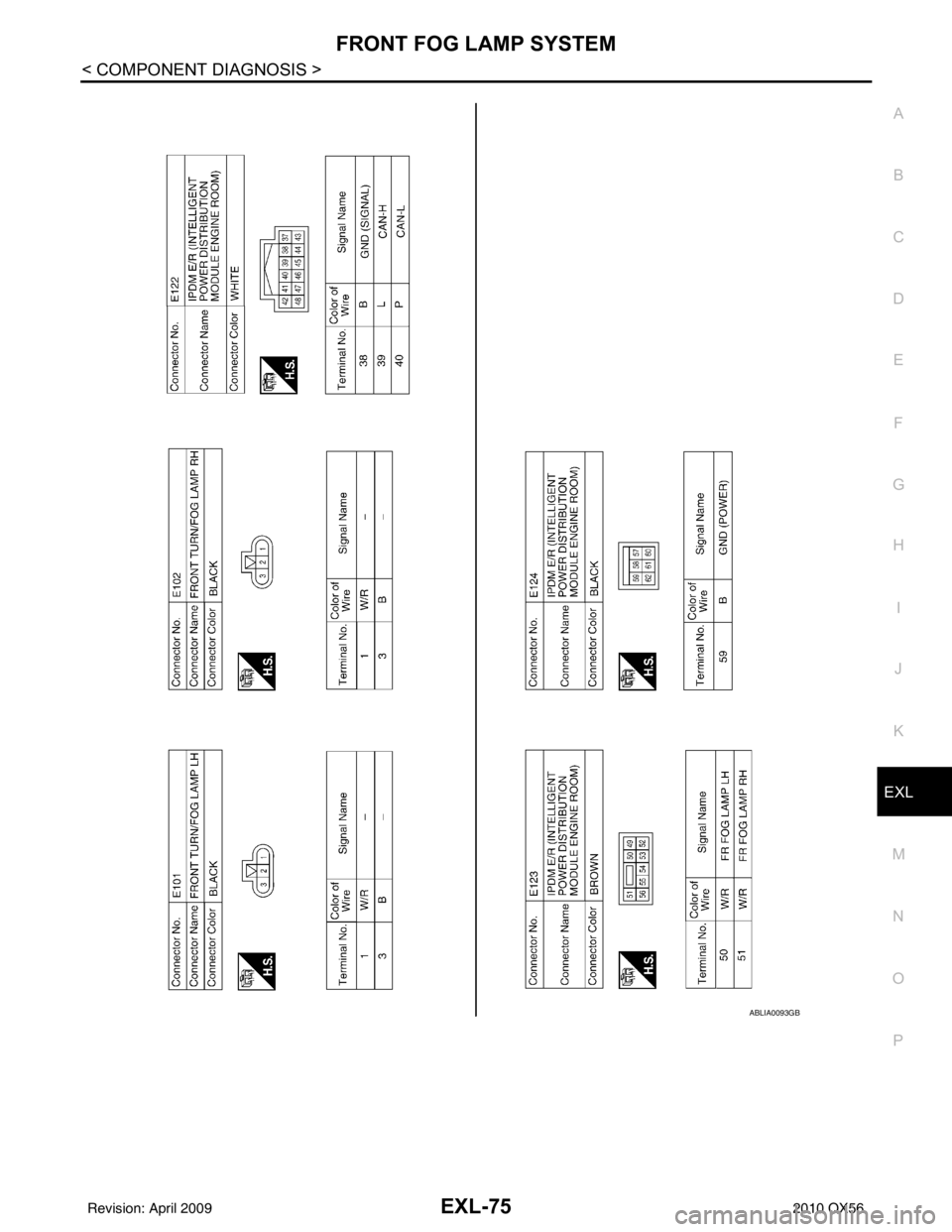 INFINITI QX56 2010 Factory Service Manual FRONT FOG LAMP SYSTEMEXL-75
< COMPONENT DIAGNOSIS >
C
DE
F
G H
I
J
K
M A
B
EXL
N
O P
ABLIA0093GB
Revision: April 20092010 QX56 INFINITI QX56 2010 Factory Service Manual FRONT FOG LAMP SYSTEMEXL-75
< COMPONENT DIAGNOSIS >
C
DE
F
G H
I
J
K
M A
B
EXL
N
O P
ABLIA0093GB
Revision: April 20092010 QX56