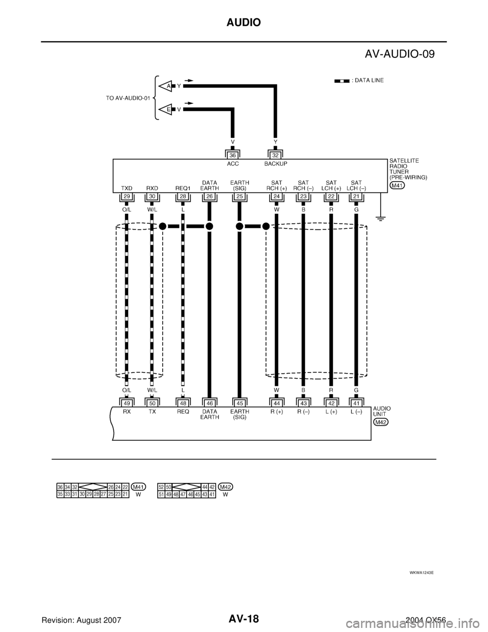 INFINITI QX56 2004  Factory User Guide AV-18
AUDIO
Revision: August 20072004 QX56
WKWA1243E 