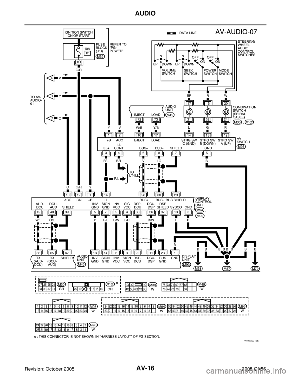 INFINITI QX4 2005 Factory User Guide AV-16
AUDIO
Revision: October 20052005 QX56
WKWA2312E INFINITI QX4 2005 Factory User Guide AV-16
AUDIO
Revision: October 20052005 QX56
WKWA2312E