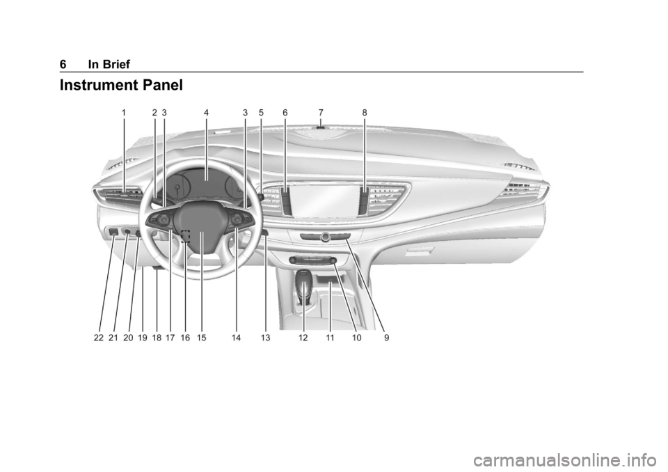 BUICK ENCLAVE 2019  Owners Manual Buick Enclave Owner Manual (GMNA-Localizing-U.S./Canada/Mexico-
12146155) - 2019 - crc - 9/10/18
6 In Brief
Instrument Panel 