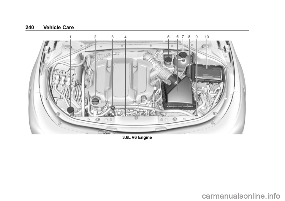 BUICK LACROSSE 2019 Owners Manual Buick LaCrosse Owner Manual (GMNA-Localizing-U.S./Canada-12032549) -
2019 - crc - 8/20/18
240 Vehicle Care
3.6L V6 Engine BUICK LACROSSE 2019 Owners Manual Buick LaCrosse Owner Manual (GMNA-Localizing-U.S./Canada-12032549) -
2019 - crc - 8/20/18
240 Vehicle Care
3.6L V6 Engine