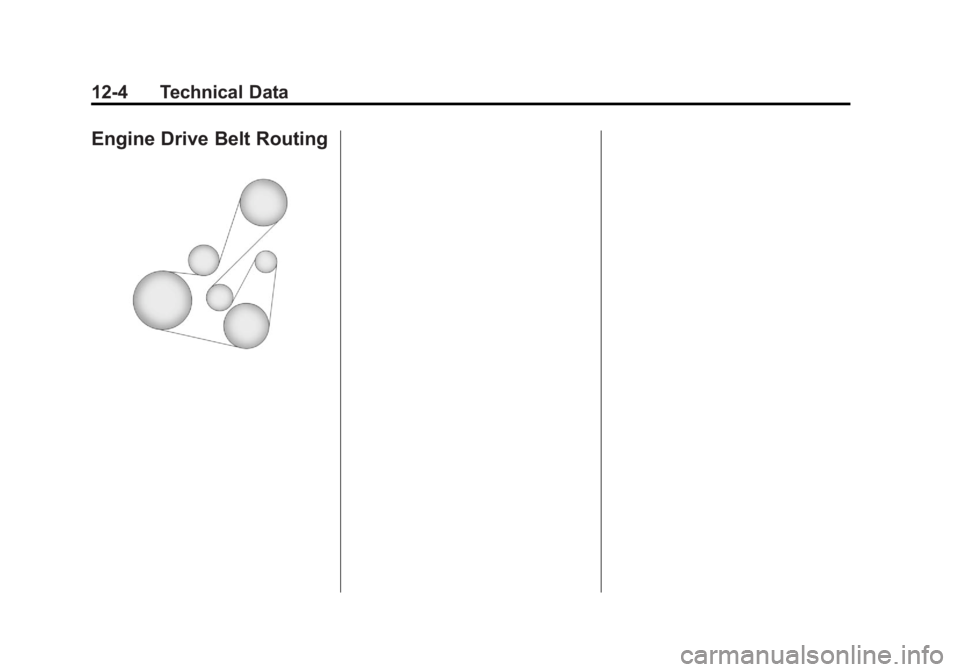 BUICK REGAL 2011  Owners Manual Black plate (4,1)Buick Regal Owner Manual - 2011
12-4 Technical Data
Engine Drive Belt Routing 