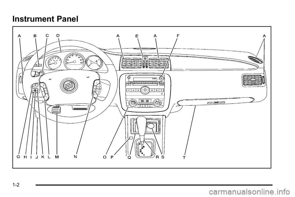 BUICK LUCERNE 2010  Owners Manual Instrument Panel
1-2 