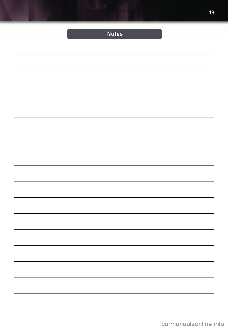 BUICK RAINIER 2005  Get To Know Guide 19
Notes 