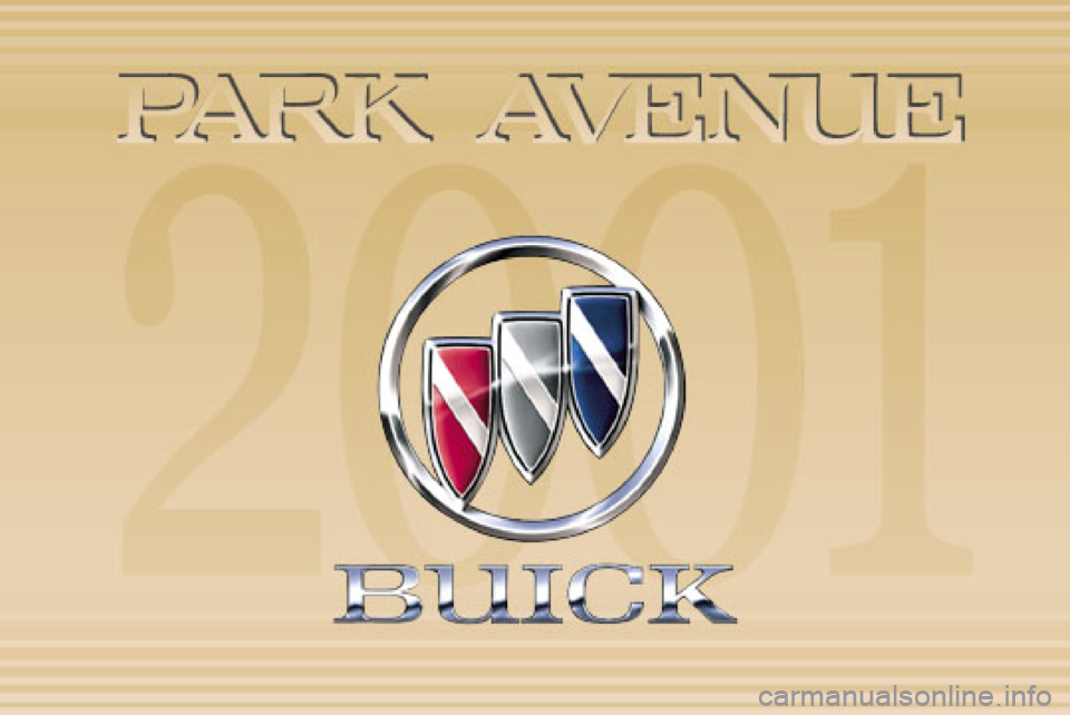 BUICK PARK AVENUE 2001  Owners Manual 