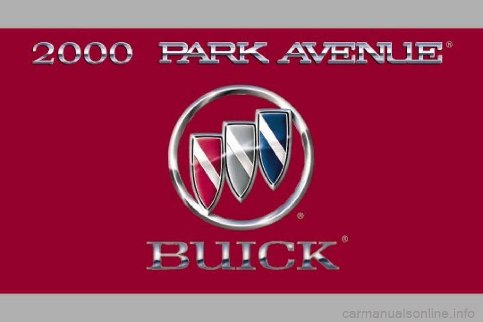 BUICK PARK AVENUE 2000  Owners Manual 