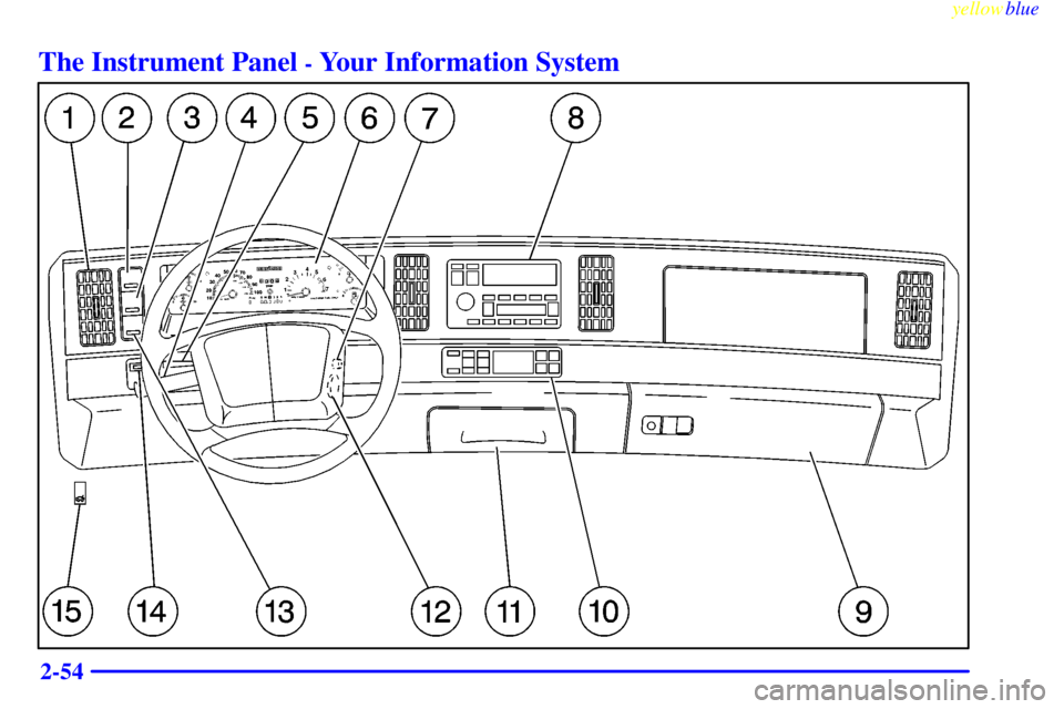 BUICK LESABRE 1999  Owners Manual yellowblue     
2-54
The Instrument Panel - Your Information System 