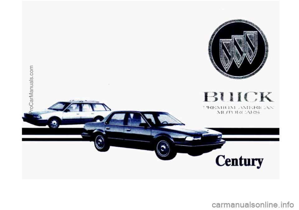 BUICK CENTURY 1994  Owners Manual 