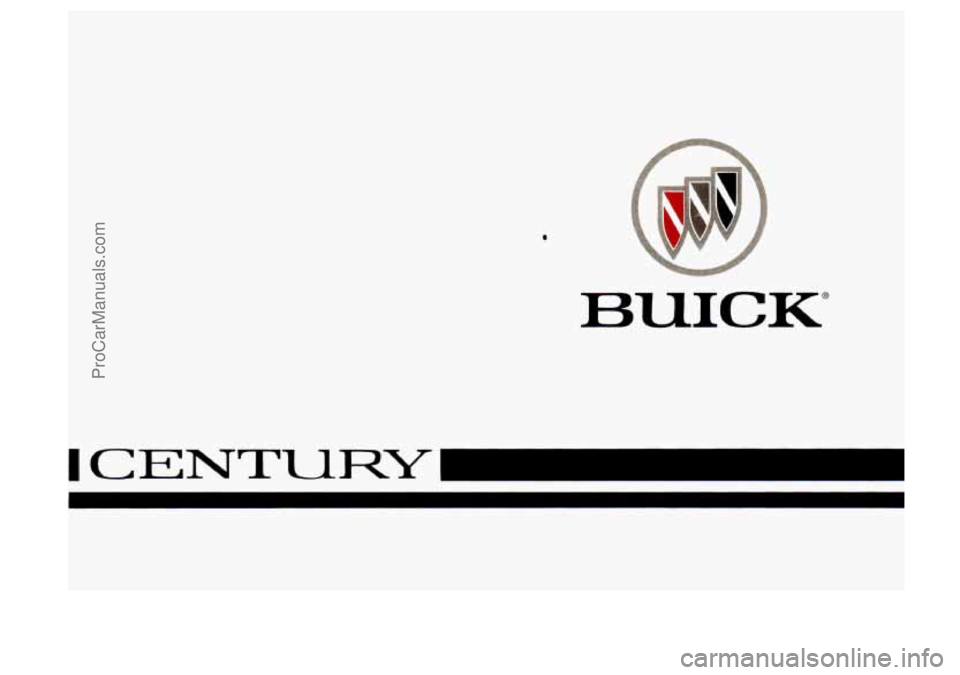 BUICK CENTURY 1996  Owners Manual 