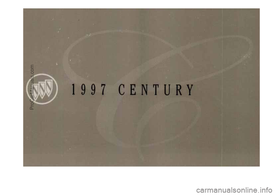 BUICK CENTURY 1997  Owners Manual 