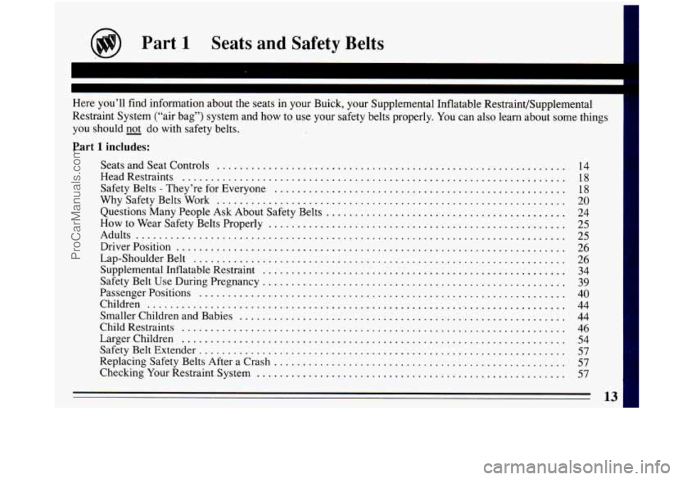 BUICK PARK AVENUE 1993 User Guide ProCarManuals.com BUICK PARK AVENUE 1993 User Guide ProCarManuals.com