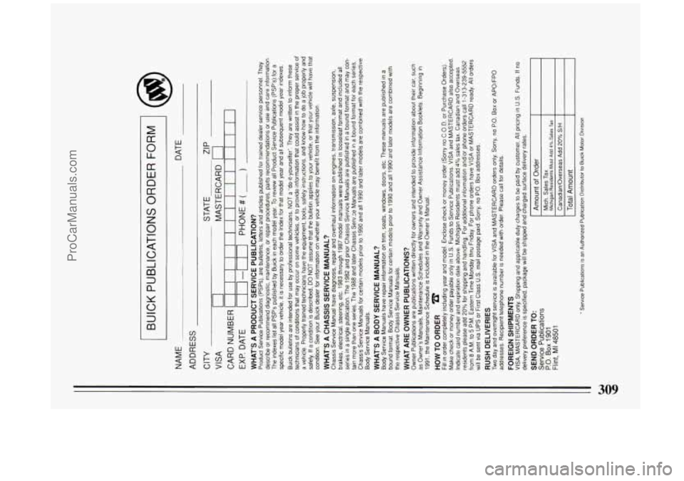 BUICK PARK AVENUE 1994  Owners Manual W 
2 n 
I 
5 
W 
Z 
v) 
v) 
W U n n a 
309 
ProCarManuals.com 