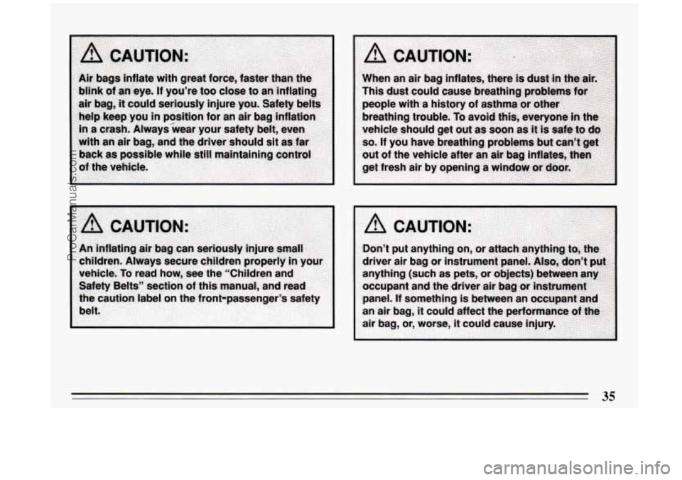 BUICK PARK AVENUE 1994 Owners Guide 35 
ProCarManuals.com 