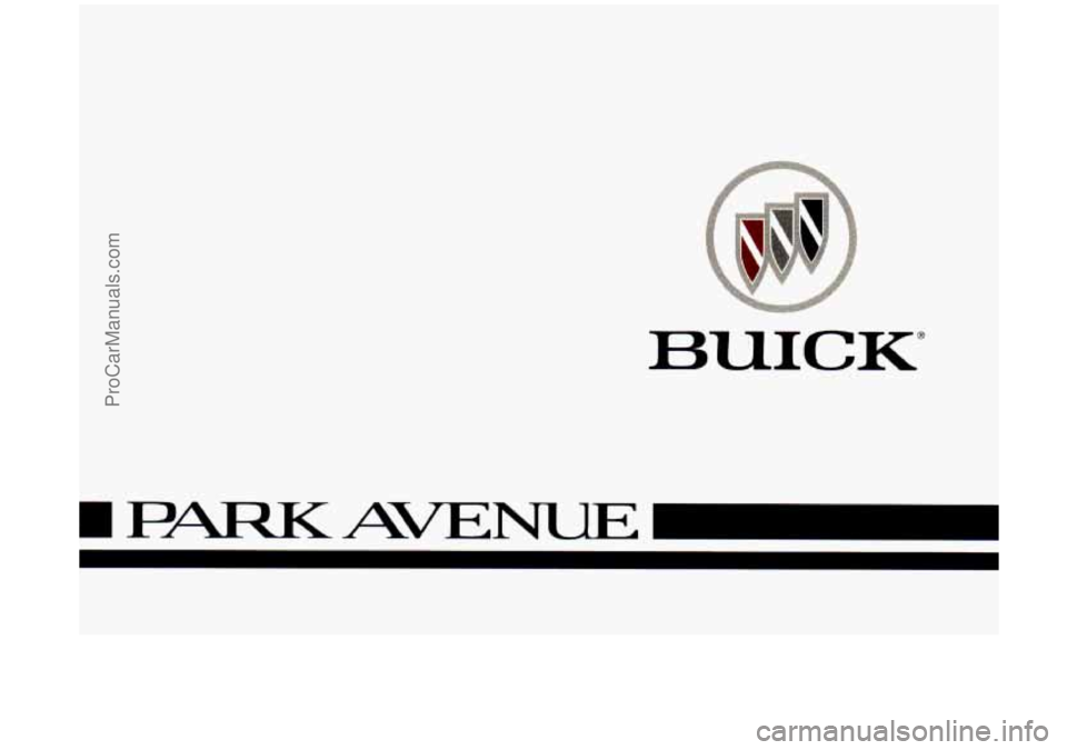 BUICK PARK AVENUE 1996  Owners Manual ProCarManuals.com 