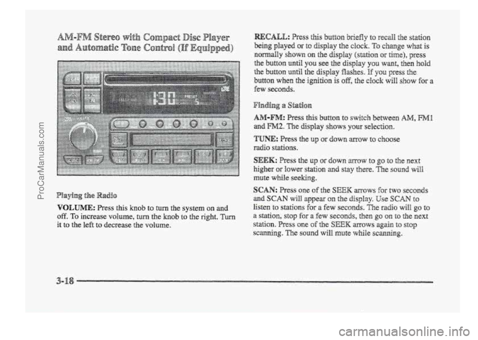 BUICK PARK AVENUE 1998 Owners Manual ProCarManuals.com BUICK PARK AVENUE 1998 Owners Manual ProCarManuals.com