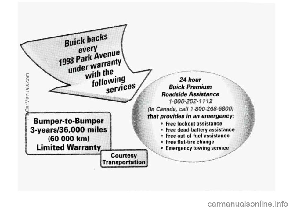 BUICK PARK AVENUE 1998  Owners Manual i 
I I 
I 
ProCarManuals.com 