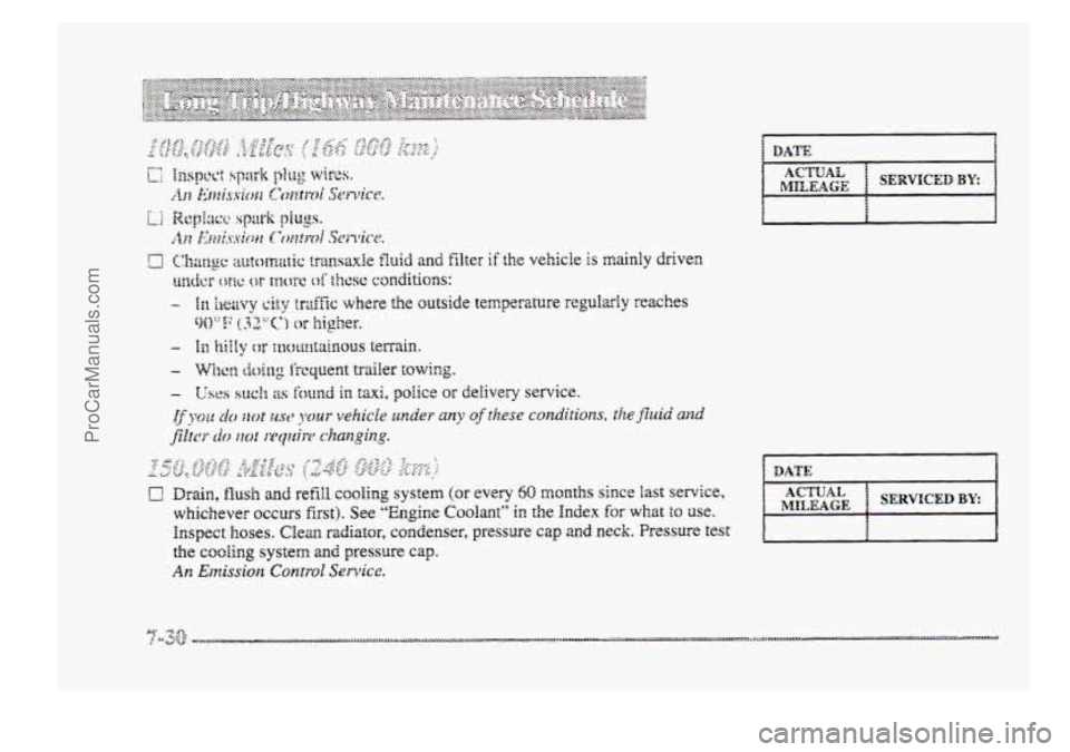 BUICK PARK AVENUE 1998  Owners Manual ProCarManuals.com 