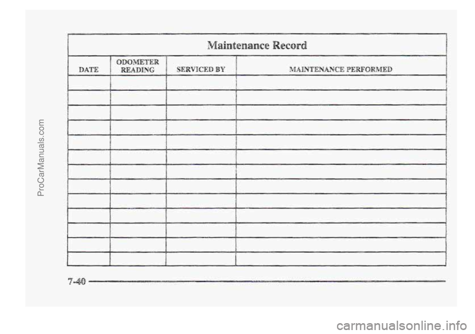 BUICK PARK AVENUE 1998  Owners Manual ProCarManuals.com 