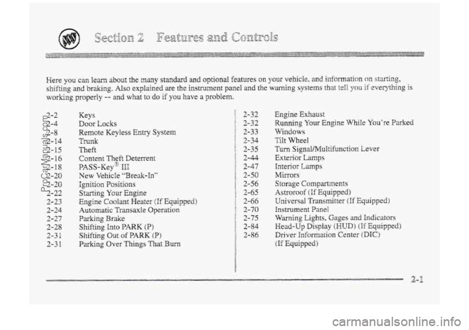 BUICK PARK AVENUE 1998 Repair Manual 2-2 
2-4 
2- 8 
2- I4 
2- 15 
2-16 
2-18 
2-20 
2-20 
2-22 
2- 23 
2-24 
2-27 
2-28 
2-3 f 
2-3 I. 
ProCarManuals.com 