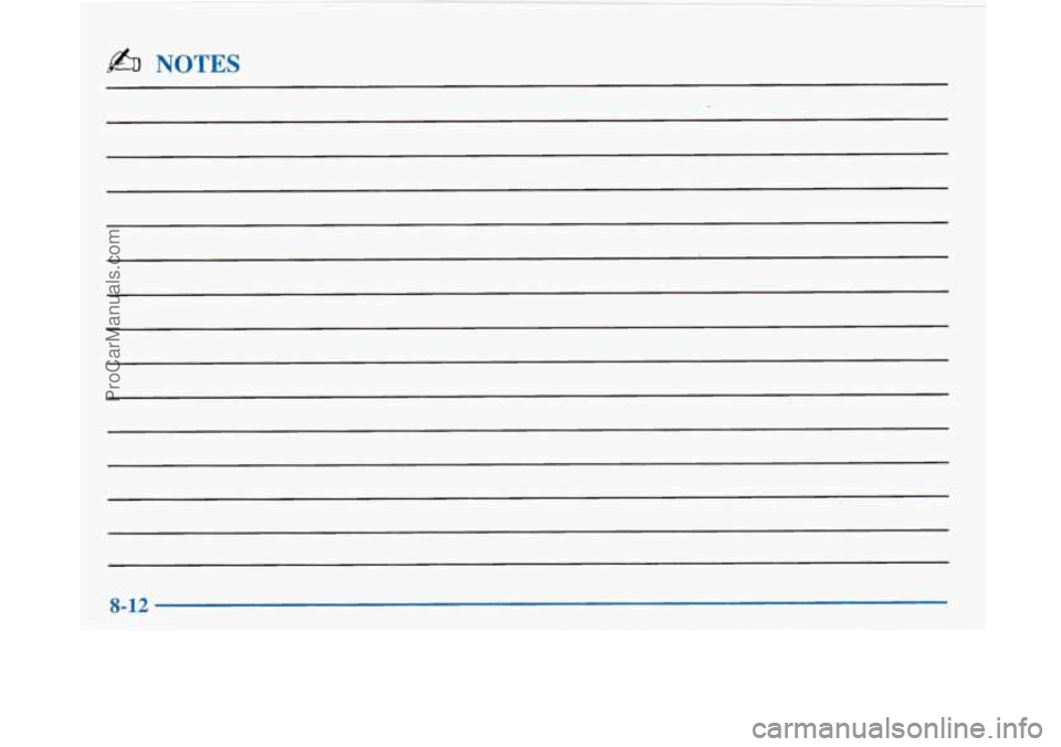 BUICK PARK AVENUE 1997  Owners Manual b NOTES 
8-12 
ProCarManuals.com 