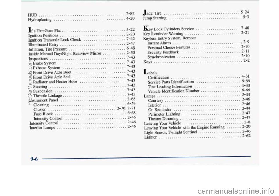 BUICK PARK AVENUE 1997  Owners Manual 9-6 
ProCarManuals.com 