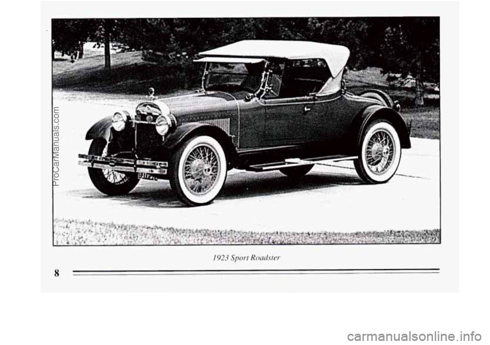 BUICK REGAL 1994  Owners Manual .. . 
1923 Sport Roadster 
8 
ProCarManuals.com 