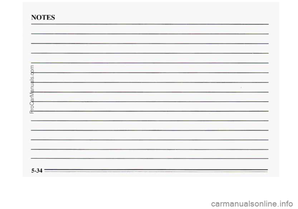 BUICK REGAL 1995  Owners Manual NOTES 
ProCarManuals.com 