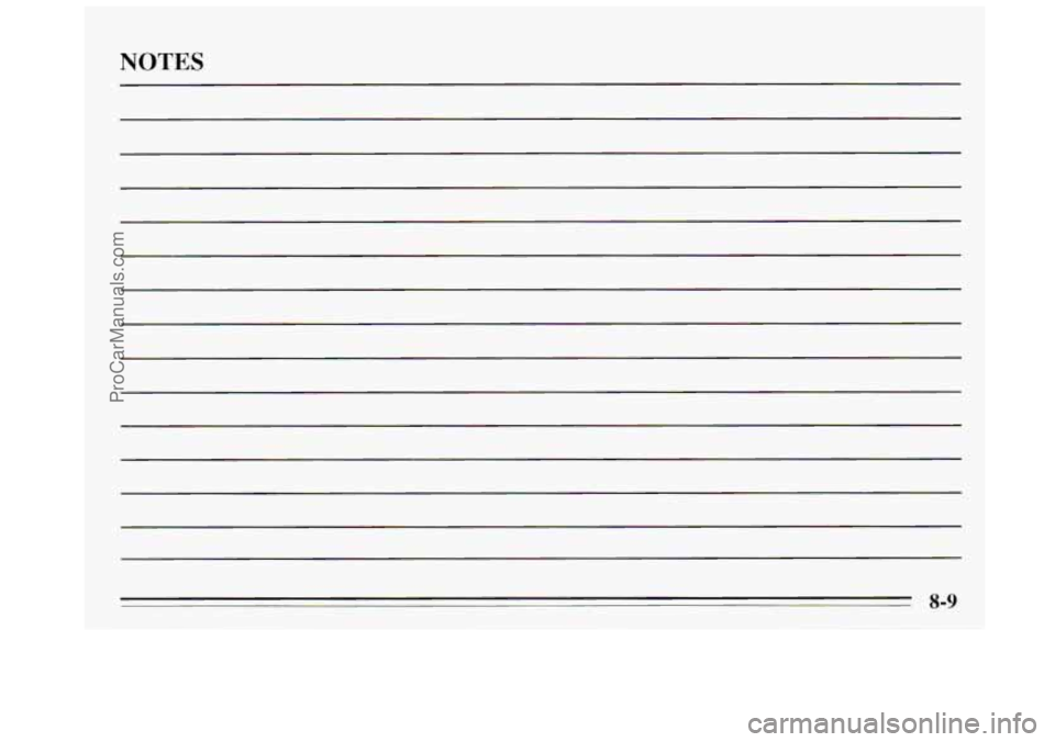 BUICK REGAL 1995 Owners Manual NOTES
8-9
ProCarManuals.com BUICK REGAL 1995 Owners Manual NOTES
8-9
ProCarManuals.com