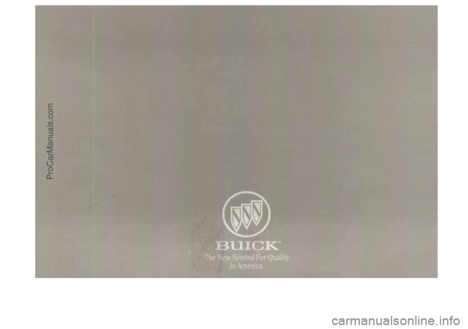 BUICK REGAL 1997  Owners Manual ProCarManuals.com 