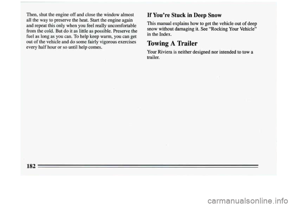 BUICK RIVIERA 1993  Owners Manual 