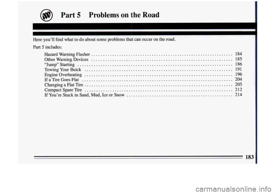 BUICK RIVIERA 1993  Owners Manual 