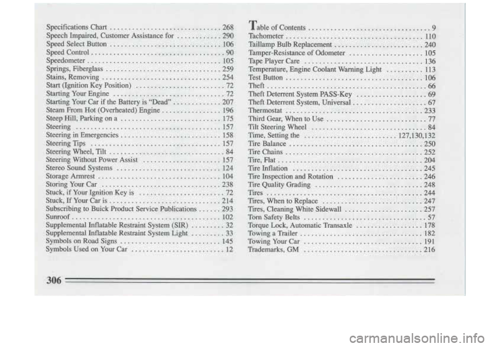 BUICK RIVIERA 1993 Owners Manual I BUICK RIVIERA 1993 Owners Manual I