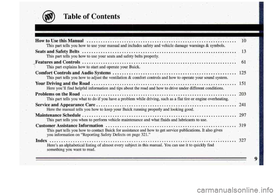 BUICK ROADMASTER 1993 User Guide 