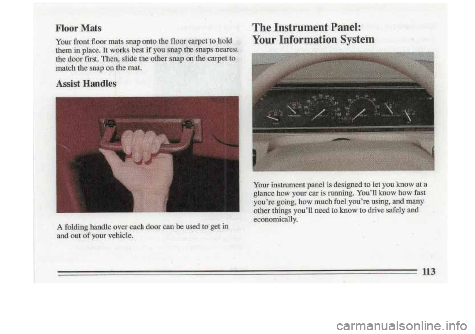 BUICK ROADMASTER 1993  Owners Manual 