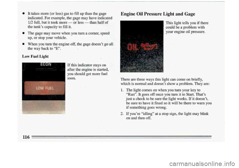 BUICK ROADMASTER 1993  Owners Manual 