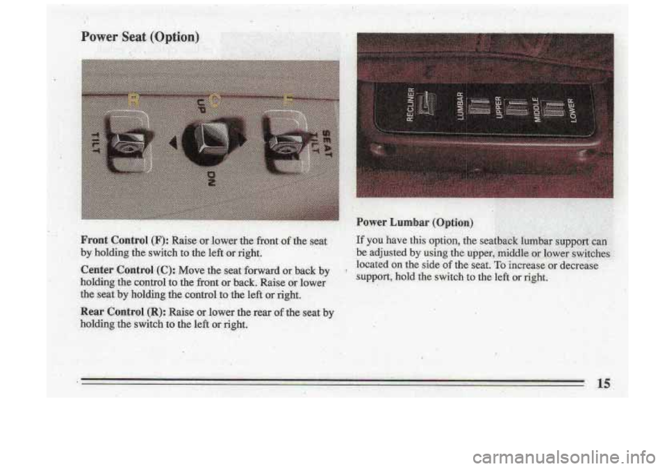 BUICK ROADMASTER 1993 User Guide 