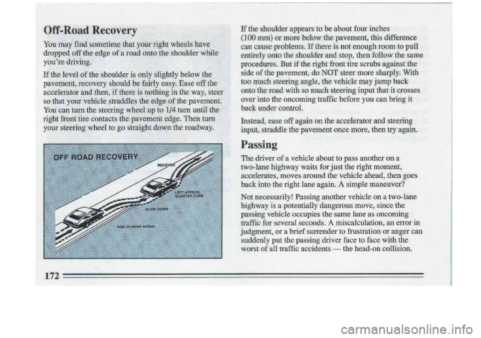 BUICK ROADMASTER 1993  Owners Manual 