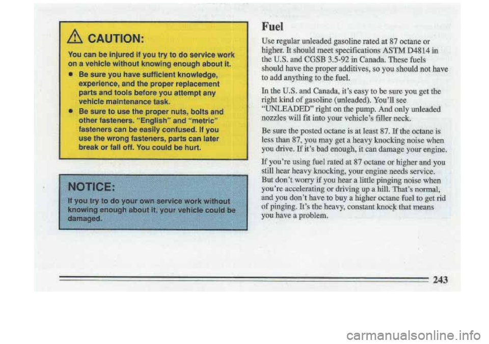 BUICK ROADMASTER 1993  Owners Manual E 
I:  