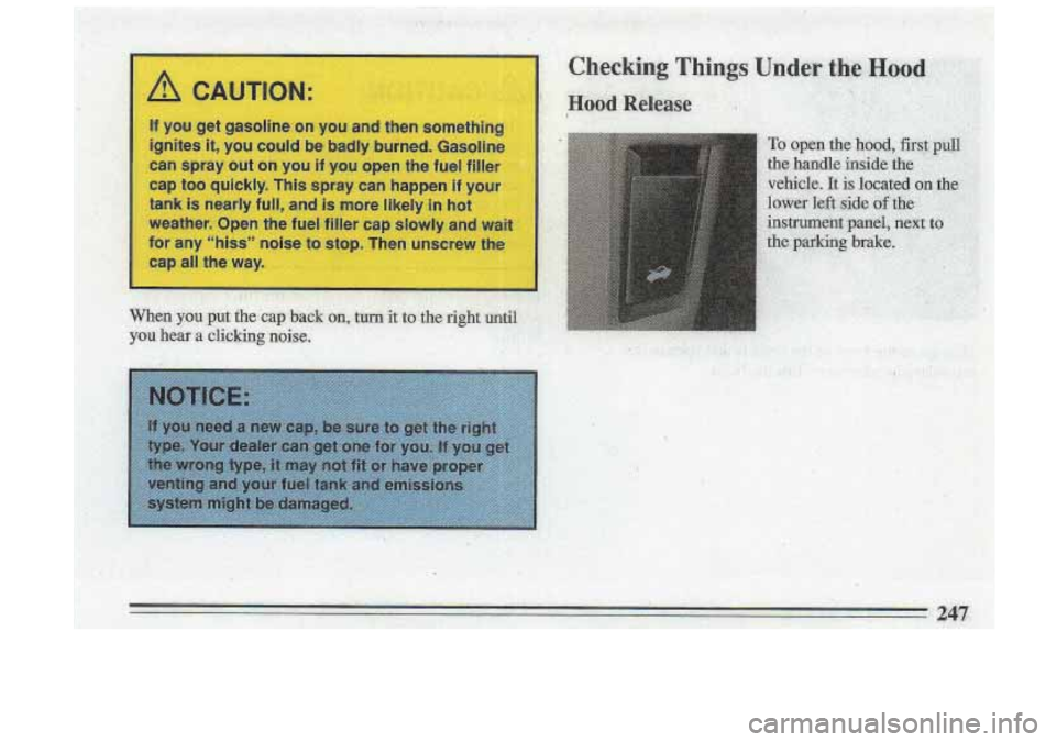 BUICK ROADMASTER 1993  Owners Manual I  
