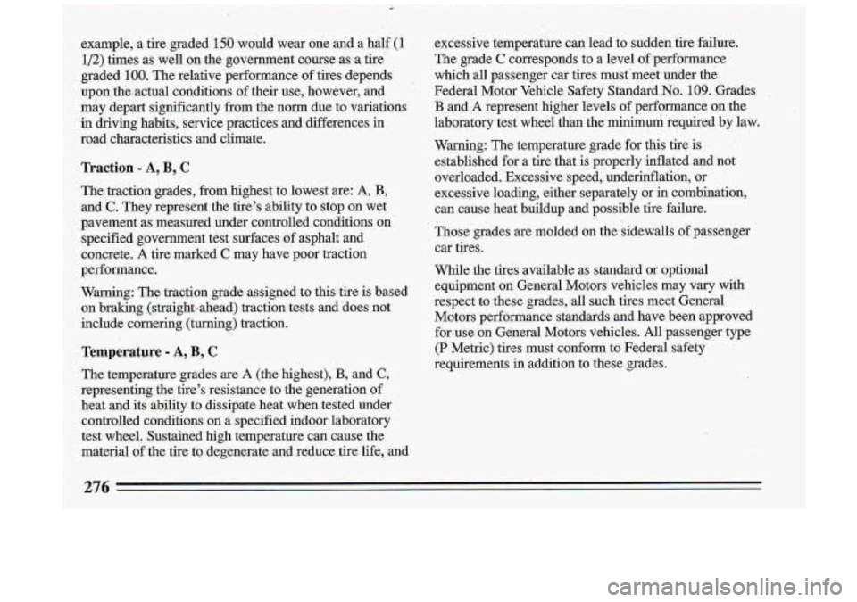 BUICK ROADMASTER 1993 Owners Manual .276 BUICK ROADMASTER 1993 Owners Manual .276