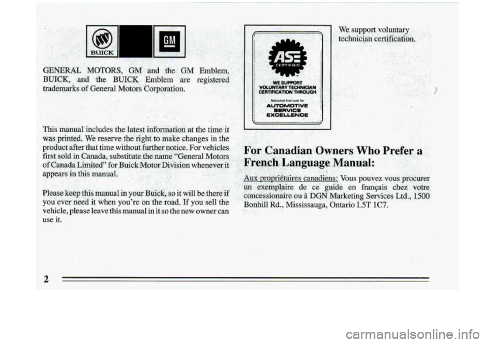 BUICK ROADMASTER 1993 Owners Manual I
? BUICK ROADMASTER 1993 Owners Manual I
?