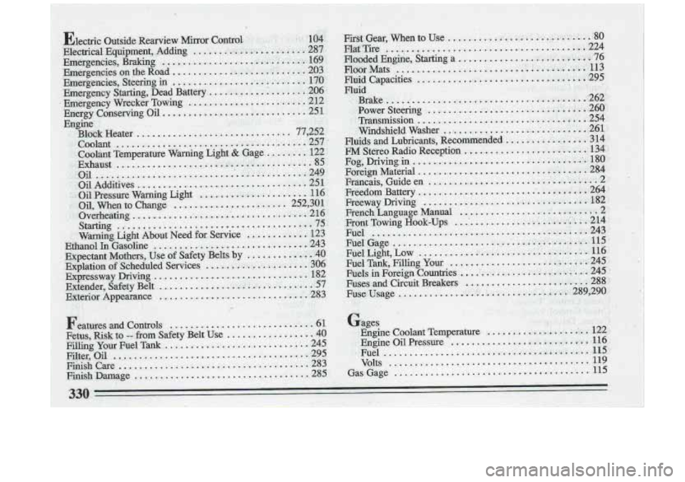 BUICK ROADMASTER 1993 Owners Manual BUICK ROADMASTER 1993 Owners Manual