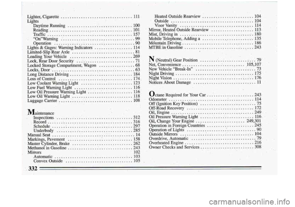 BUICK ROADMASTER 1993 Owners Manual BUICK ROADMASTER 1993 Owners Manual