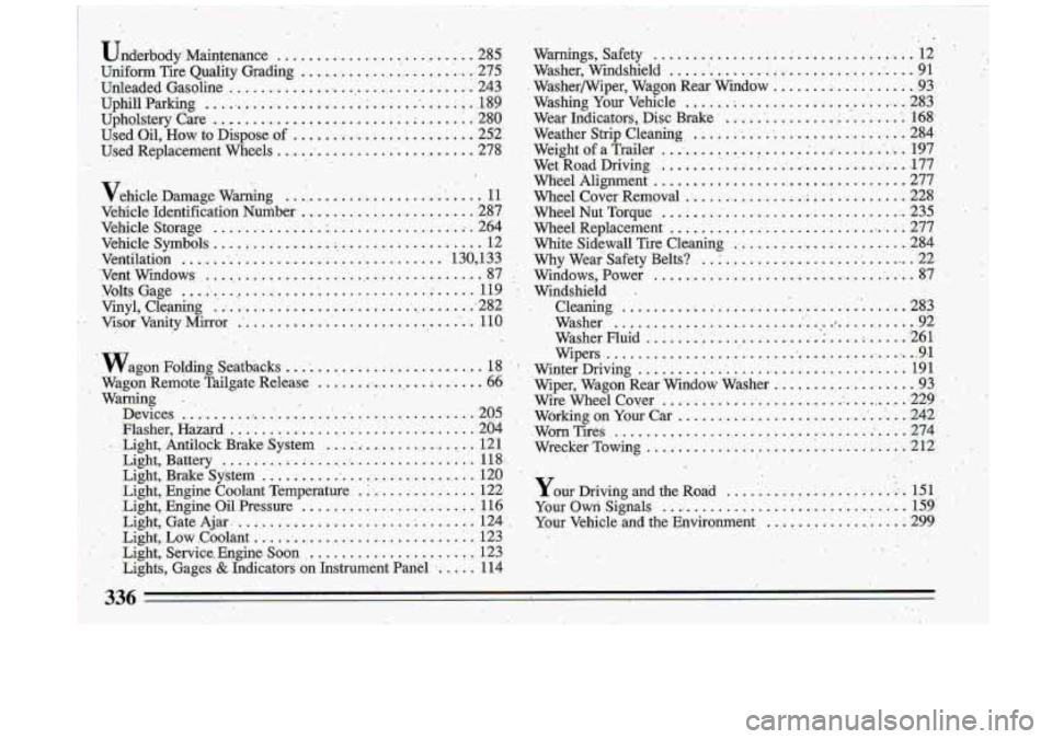 BUICK ROADMASTER 1993 Owners Manual BUICK ROADMASTER 1993 Owners Manual