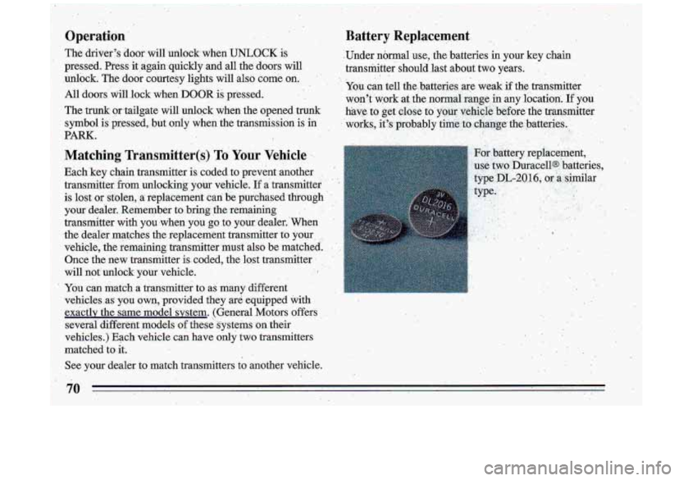BUICK ROADMASTER 1993 Manual PDF 