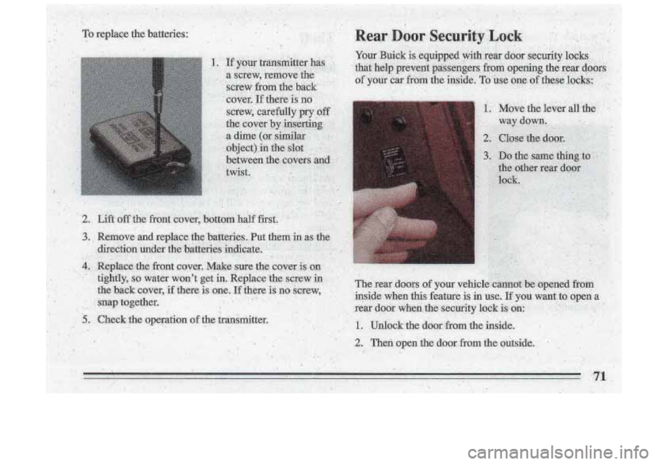 BUICK ROADMASTER 1993 Manual PDF 