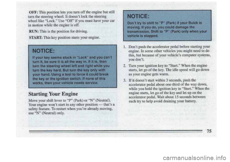 BUICK ROADMASTER 1993 Manual PDF 