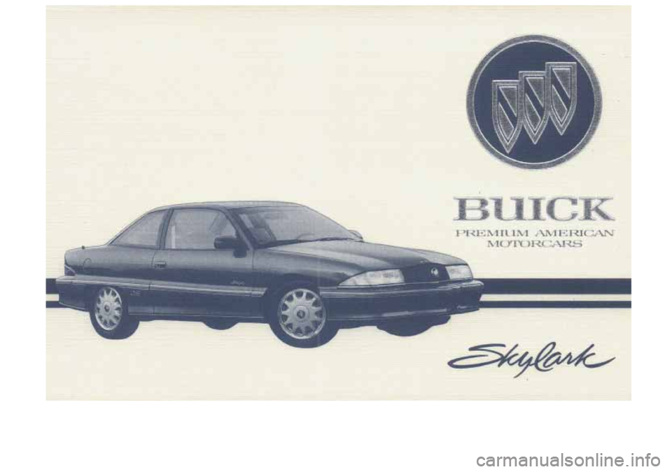 BUICK SKYLARK 1993  Owners Manual E  