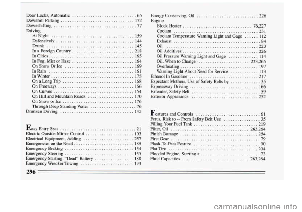BUICK SKYLARK 1993 Owners Manual BUICK SKYLARK 1993 Owners Manual