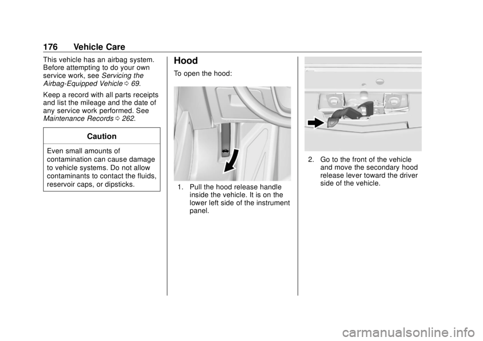 BUICK CASCADA 2018 Owners Manual Buick Cascada Owner Manual (GMNA-Localizing-U.S-11373983) - 2018 -
CRC - 7/10/17
176 Vehicle Care This vehicle has an airbag system.
Before attempting to do your own
service work, see Servicing the
Ai BUICK CASCADA 2018 Owners Manual Buick Cascada Owner Manual (GMNA-Localizing-U.S-11373983) - 2018 -
CRC - 7/10/17
176 Vehicle Care This vehicle has an airbag system.
Before attempting to do your own
service work, see Servicing the
Ai